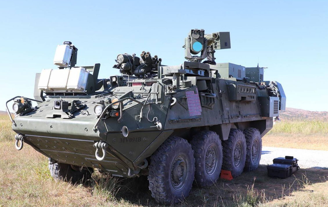 安裝了激光武器的Stryker步兵戰(zhàn)車。